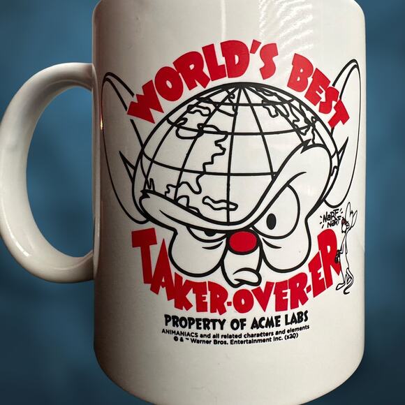 Animaniacs PINKY AND THE BRAIN WORLDS BEST Ceramic Mug LOOTCRATE Exclusive New - Picture 7 of 9